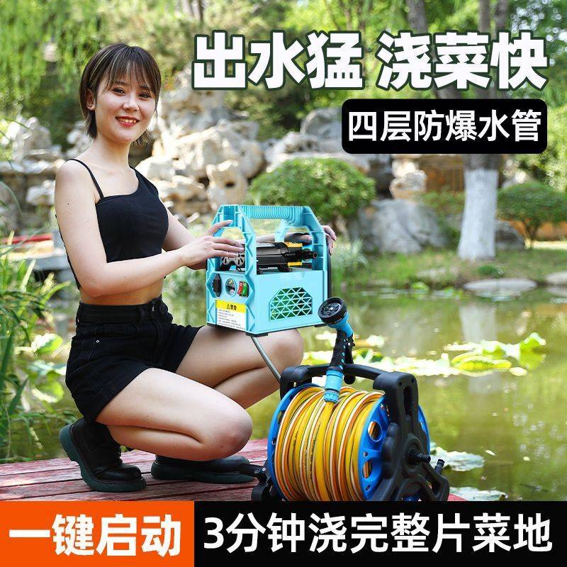 锂电小型菜地充电式抽水泵浇菜浇水浇地农用家用灌溉抽水机