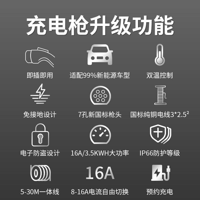 新能源汽车随车充电动汽车充电桩器家用便新能源充可加做LOGO
