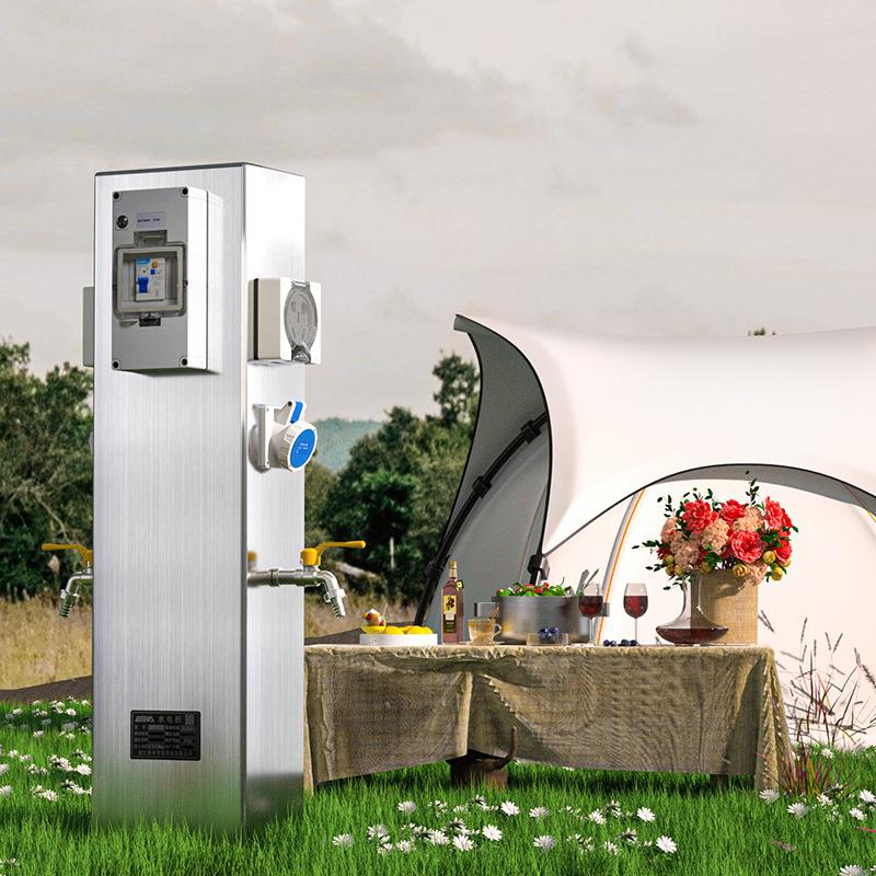 智户外无人桩扫能码用水用电房车GRWE8015水电高度双用自车带漏保