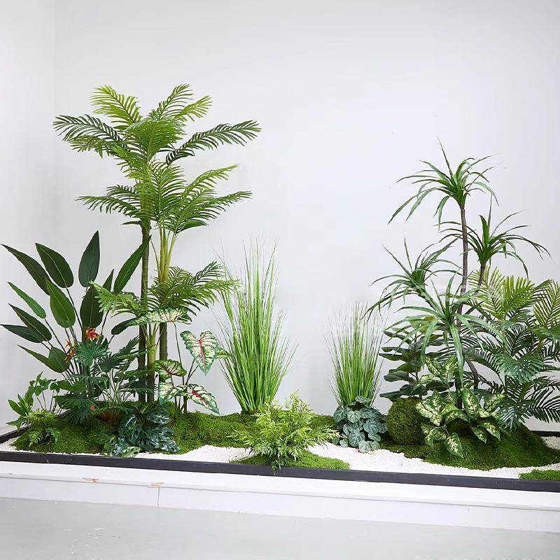 仿真植jy846512大型景观植树仿真人蕉散物尾葵琴物叶榕仿真龟背芭