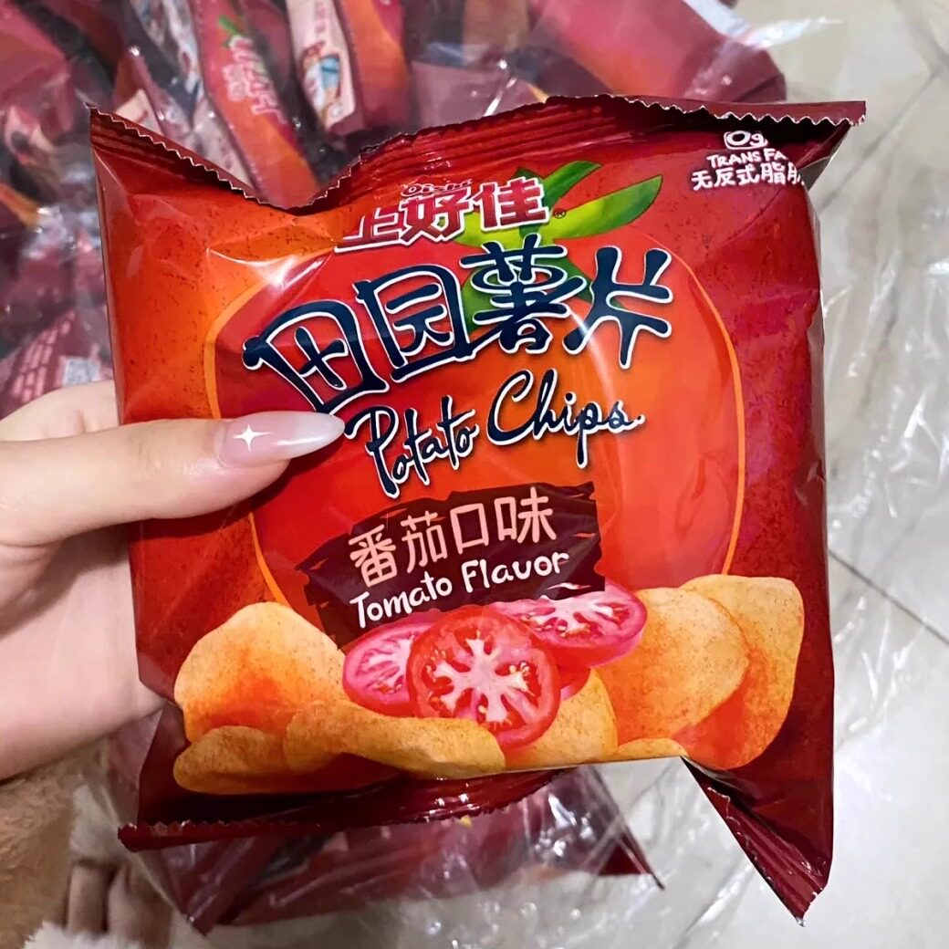 【新货】上好佳田园薯片办公室零食送女友网红休闲儿童小零食