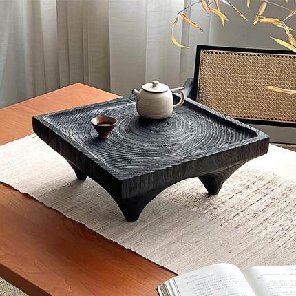 日式实木碳化飘窗茶桌小桌茶几榻榻米矮几茶台矮桌小桌子炕桌炕几