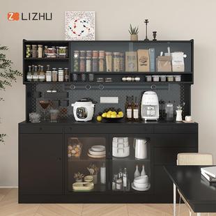 餐柜高柜一体靠墙洞洞板收纳储物柜碗柜茶水柜定制 北欧餐边柜日式