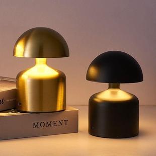 酒吧咖啡厅摆件卧室床头小夜灯充电式可调光台灯氛围触摸装饰台灯