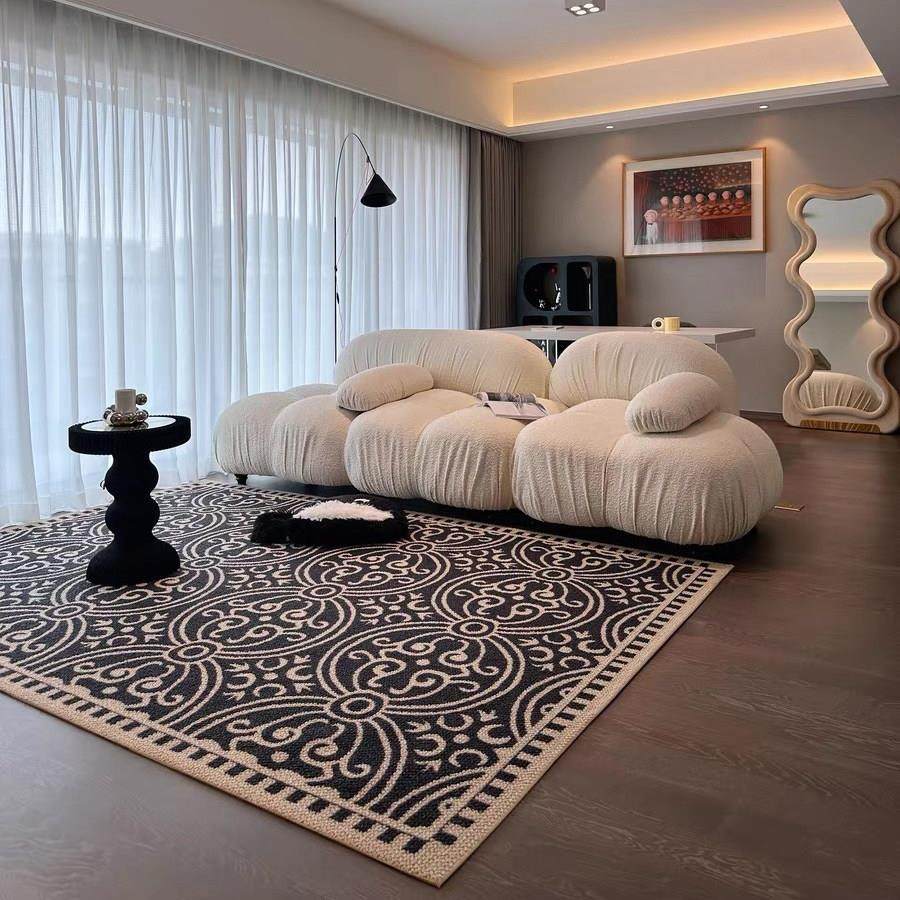 中古之家黑色覆古圈绒地毯客厅高级感茶几垫卧室书房衣帽间地垫,居家布艺,地毯,淘宝优惠券,粉丝福利购,淘宝优惠卷