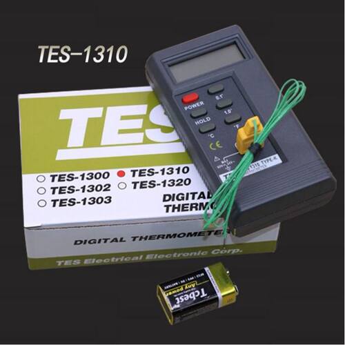 高精度tes1310温度表工业电子温度计数显测温仪高温热电偶带探头