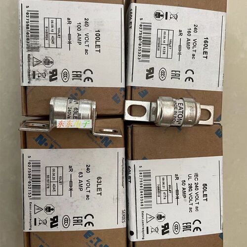 BUSSMANN熔断器 63LET 50LET 100LET 63A陶瓷保险丝管BS88 160LET