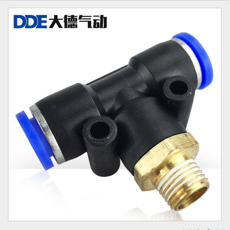 气动快速插接头PB4-01T型三通12-04外螺纹8-02气管6接头10-03大德