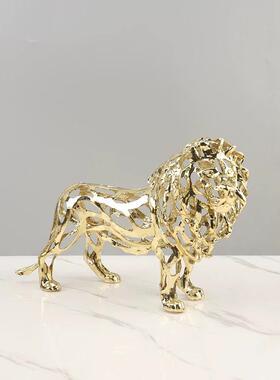 欧式创意现代简约马镂空狮子家大象骏雕金属摆2526塑件客厅玄关居