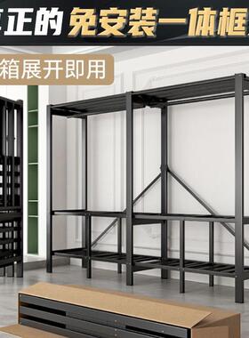 免安济装折叠简易结F97T86HJ布衣柜家用卧室出用租房用一体式经型