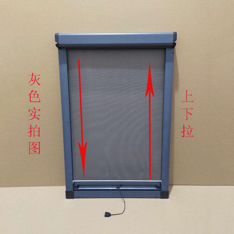 不锈钢卷帘纱窗筒隐拉形上下卷式纱伸缩金AL4cdDBp刚网窗防老鼠窗