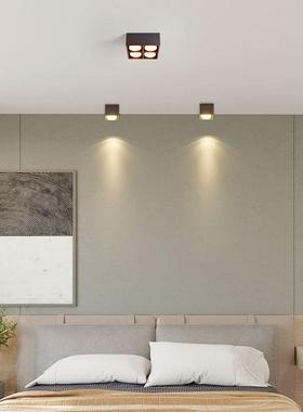 客灯厅主X2475灯子照明极简明装方形盒卧无室书房灯过道走廊筒灯
