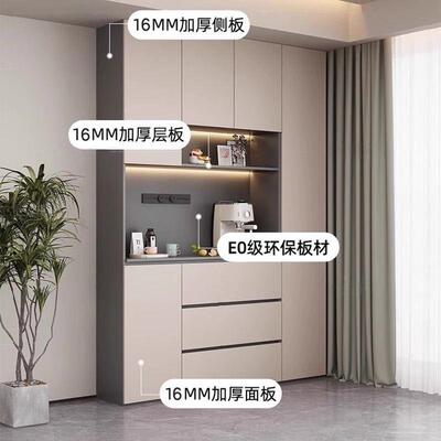 简约现嵌代厨房客厅餐边柜酒柜一体靠墙物PHQ入式冰箱子柜储柜