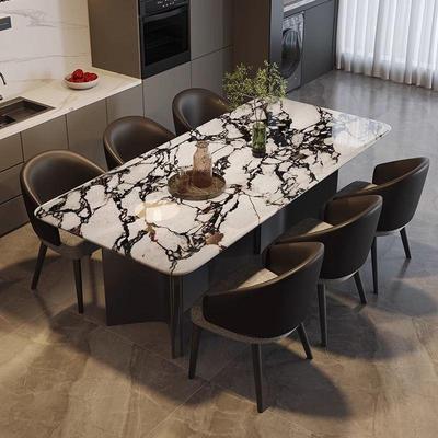 轻奢奢石桌椅组餐意式长方形餐现代简约小户型sth家用大桌理合石