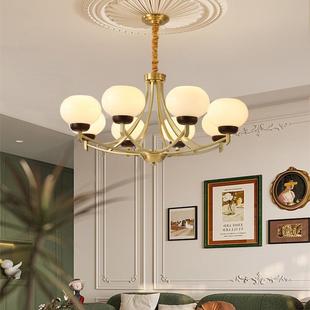 式 奢魔豆餐美厅胡木色轻灯866 复古客厅灯v825intage中古吊灯法式