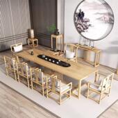 实木大茶板A178桌椅组合新中板式 原木整泡茶台办公室用茶几套家装 一体