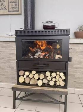 206新款真火2木壁炉柴柴火家用取暖客厅农村木民宿装饰取LF-70暖