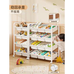 儿童理玩具收纳架地AL102495多层用宝宝置物落可移动简易分类整箱