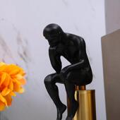 板现代简约样人房房沉思者852545书档金属创意摆件欧书式 抽象物装