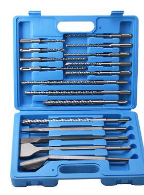 17pcs电锤钻头组墙套圆柄字电钨钢合一金混凝TJA土墙壁穿冲植筋击