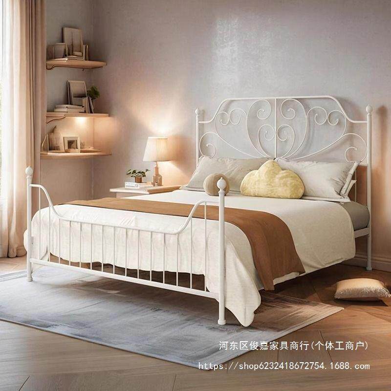 法式复铁古艺床1.8m主铁床双人床欧美风公家用小床无品牌/户型1.2