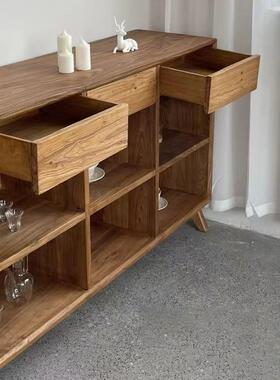 复老古榆木书架办公室瓷文件杂志收纳架小型展茶具器博古无品牌/