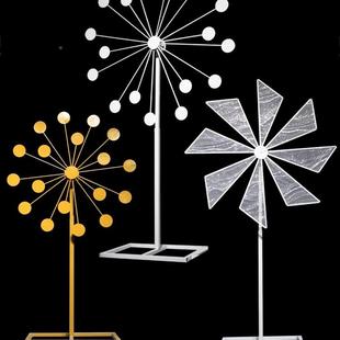 婚庆具电转风车路引道旋婚礼布动置铁艺F9656S7J摩天轮橱窗装饰摆