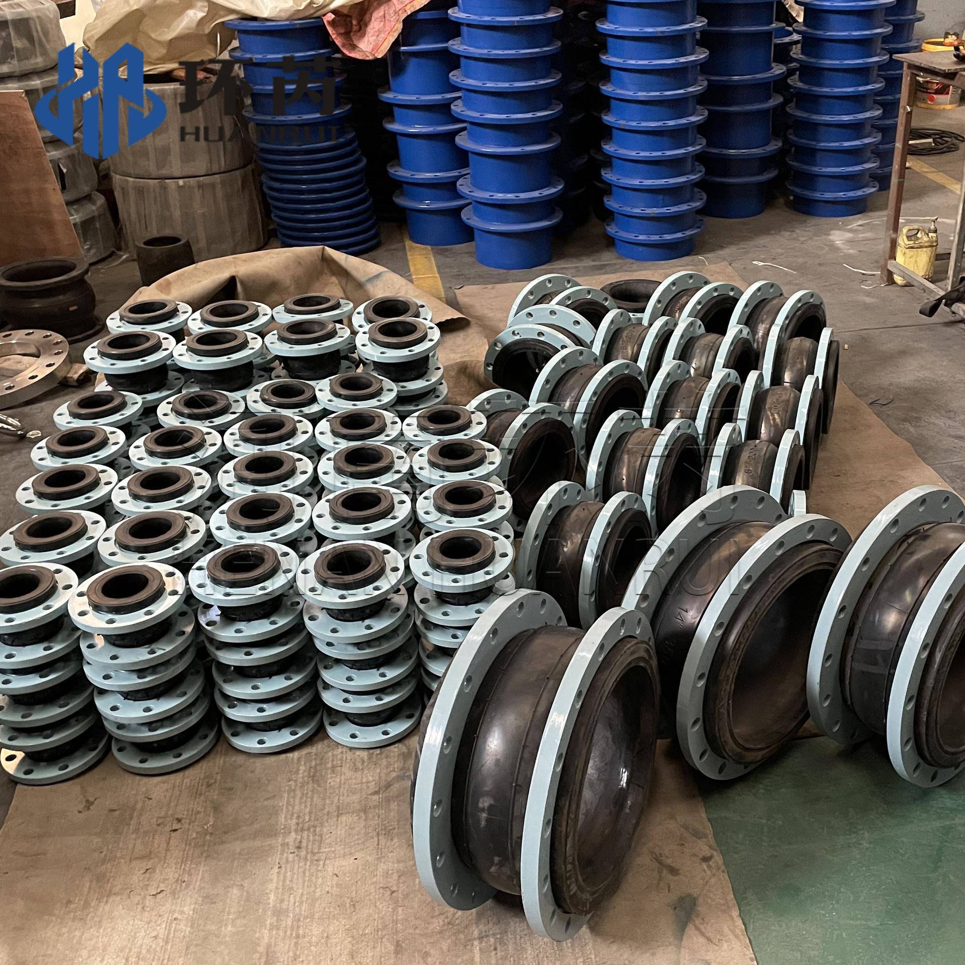 球形补胶偿器橡胶膨可胀节不钢锈法兰橡胶软连接曲挠单球橡ULC软