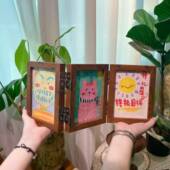 可放6张610050276寸照 风炸 片木质屏框相