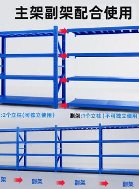 厂家直供HQA三层仓储库架家用工厂多功铁能多层储物架收纳架仓架