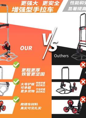 折拉杆车折叠买小推2022fkb(车菜小拉车叠搬货拖小拉车折叠小车手