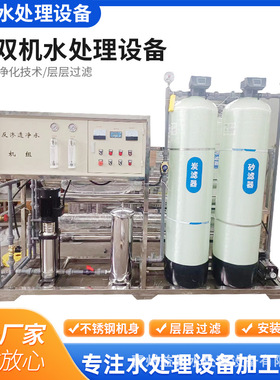 2吨反渗透水处理设备双级纯水设备超纯水机去离子水纯化水设备