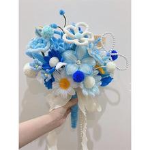 扭扭棒手工diy编织玫瑰花花束手捧花材料包自制成品闺蜜结婚礼