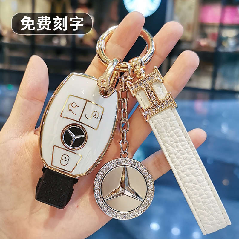 适用于奔驰钥匙套老款e300a级C级E级壳gle包A180L扣c200L女s级2