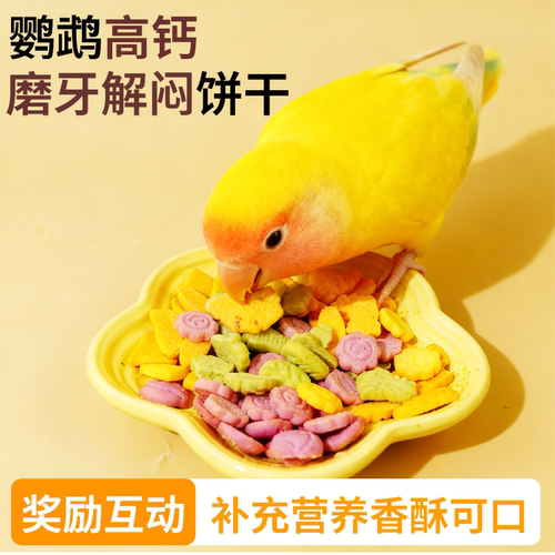 鹦鹉零食互动奖励鸟粮补钙饼干