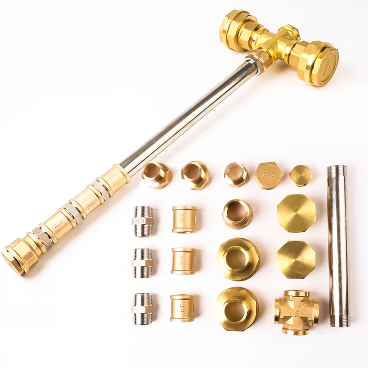 网红五金圣锤手工DlY组装雷神之锤黄金圣锤昊天锤道具摆件DIY管件