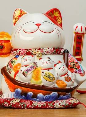 猫摇手摆件店铺开业收银前台装饰品兴隆礼品自动招手创意家用