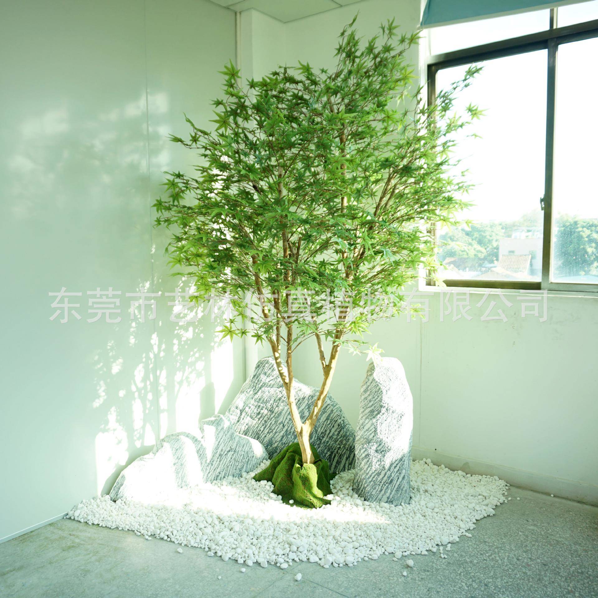 大型仿真植物绿色枫树鸡爪槭枯山水景观盆景假树造景落地摆件爆款