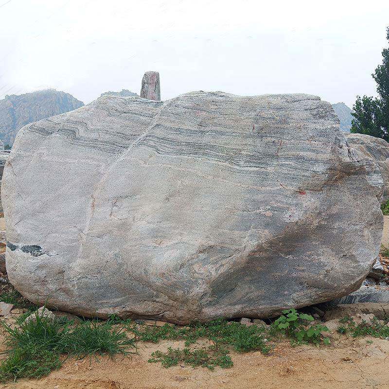 天然大型鹅卵石水冲石刻字草坪石河道驳岸石园林公园户外造景摆件