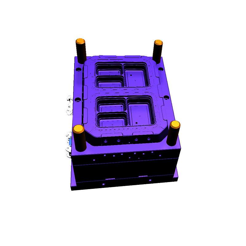 浙江黄岩一次性薄壁快餐打包方盒圆盒一出四高速机模具密封