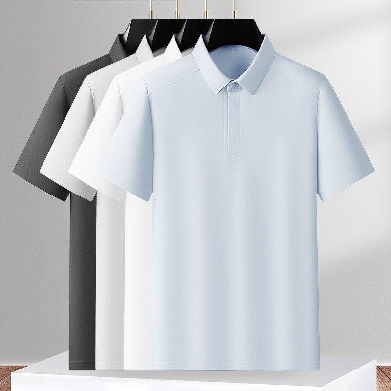 高端商务POLO衫男短袖夏季轻运动速干透气排汗凉感休闲翻领T恤薄