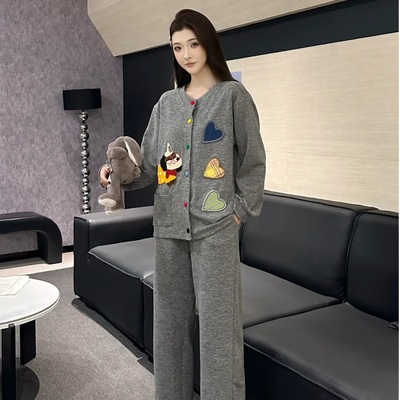 秋冬双面绒加厚蚕丝羊毛家居服