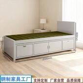 单人床制床钢式 庭简易出屋储物 架床铁艺床两层SWY耐租用家新款