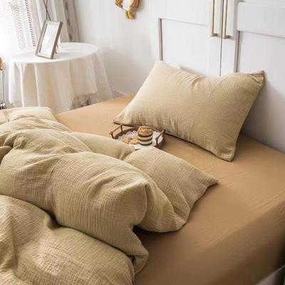 三层纱布纯全棉四件套纯棉全棉简裸睡床JPA单套春秋被约床上棉用