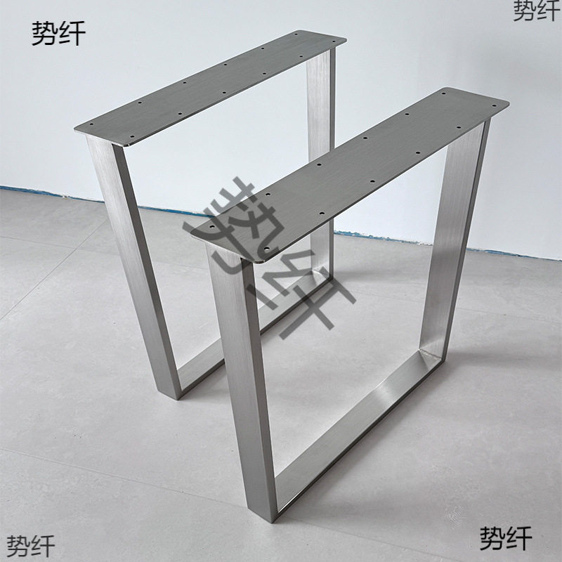 实木大板不锈钢桌腿支架