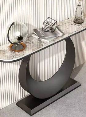 玄关桌端厅景台红网WTV意式户入柜简约现代轻奢客靠墙供桌