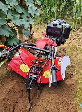 多功小型两驱耕微耕手扶式农用柴油旋机果园17017大棚耕地机开机