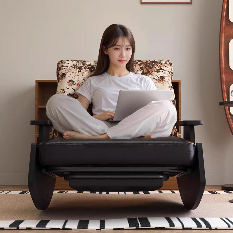 实木摇椅躺椅客厅沙发椅阳懒人椅单休人台闲椅懒摇人沙发复古00摇