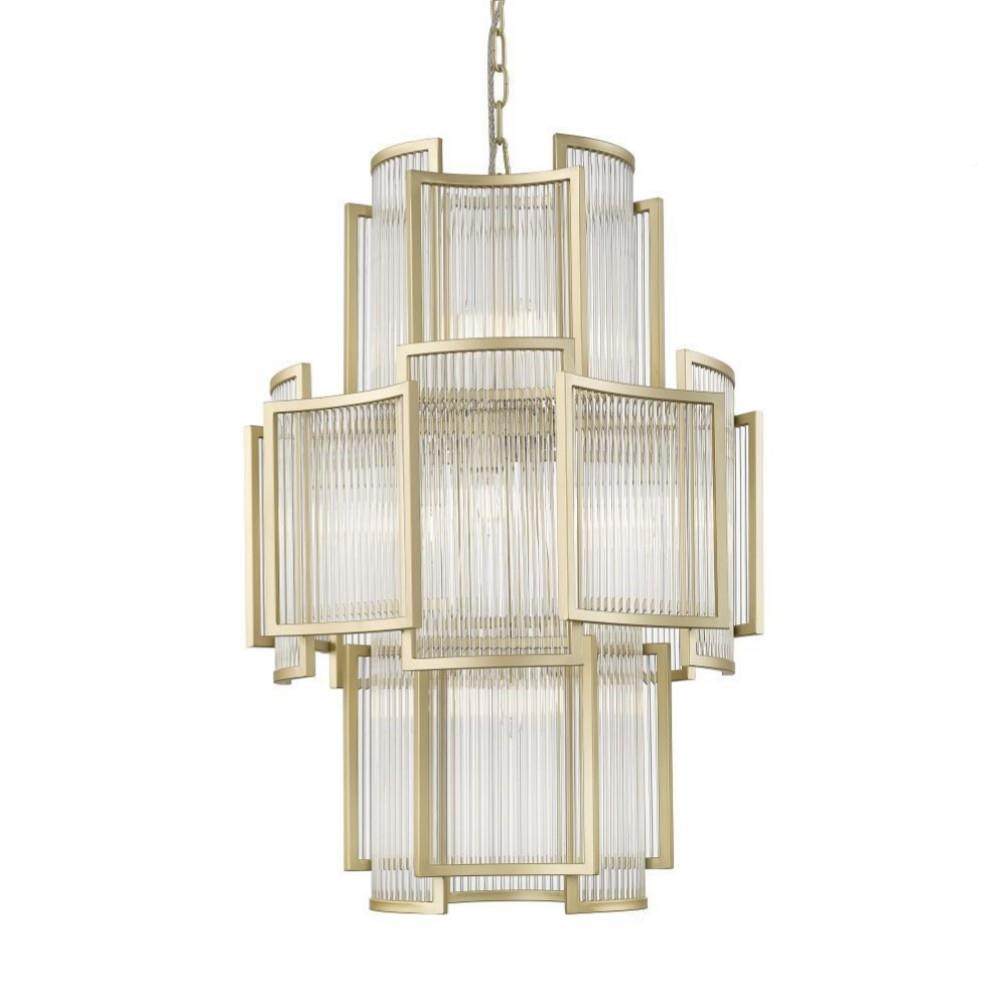 复式楼客厅卧室餐圆形大灯吊铁艺玻璃棒样板房904别法墅式轻奢灯,家装灯饰光源,智能吊灯,淘宝优惠券,粉丝福利购,淘宝优惠卷