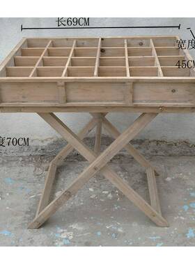 质复古做旧24807格置物架架中式复古收木纳架花实用小格子